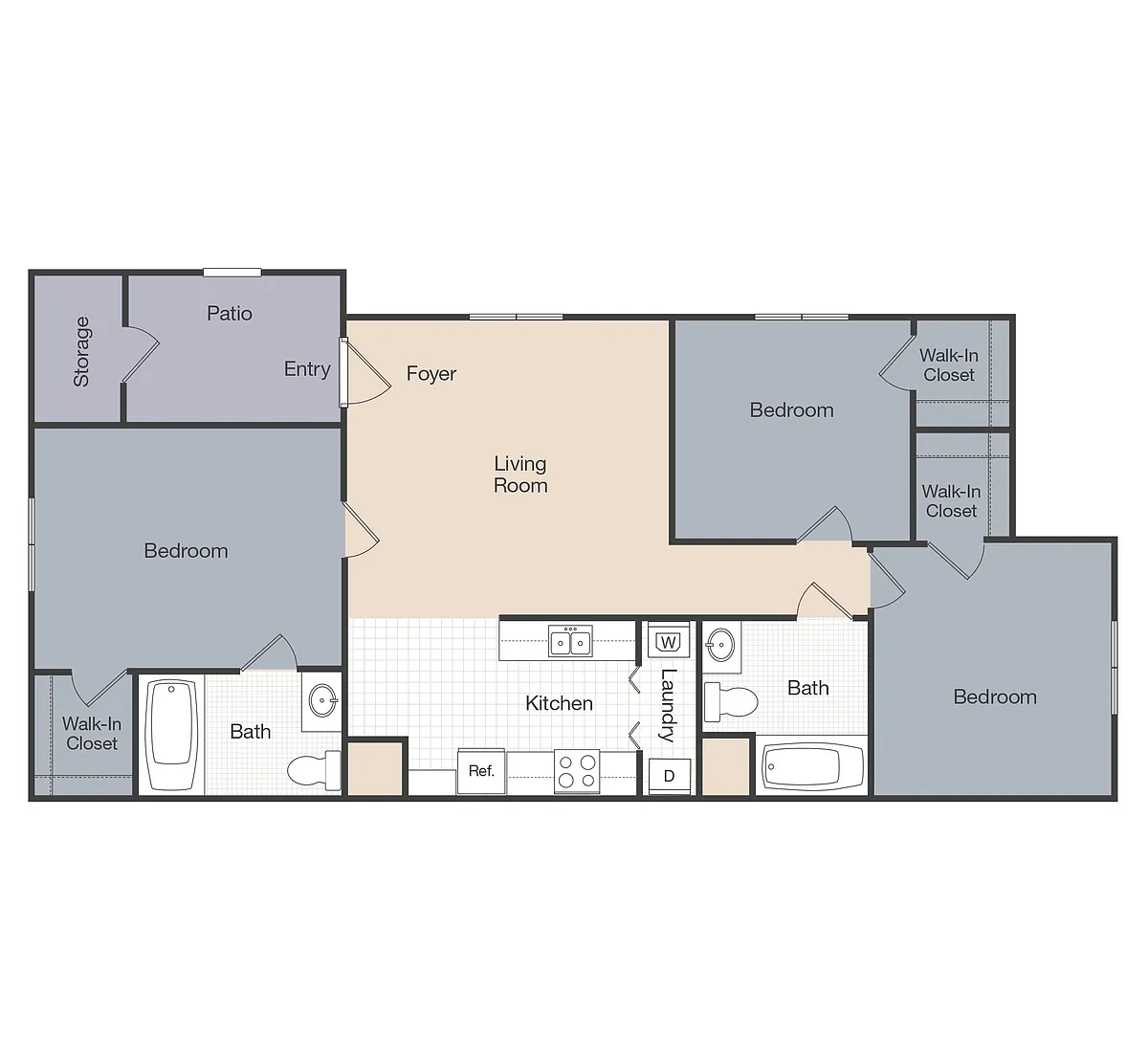 Floor plan 3BR -R