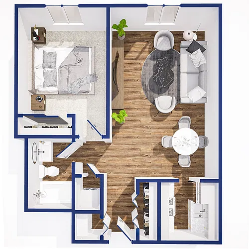 Floor plan 1 Bedroom