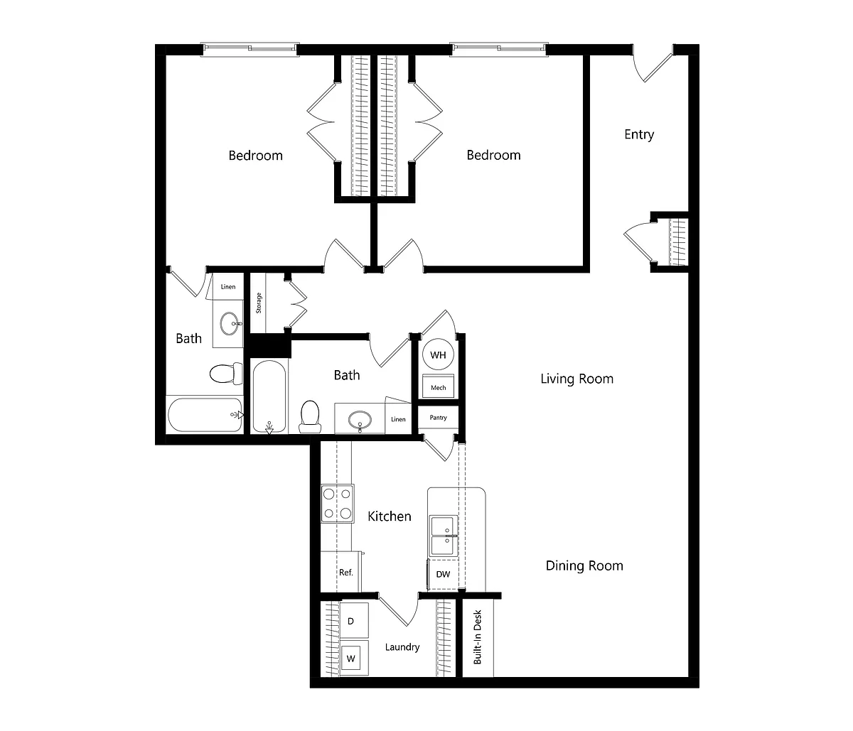 Floor plan Brand New Villas - 2 Bedroom