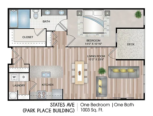 Floor plan States Ave (Parkside Building)