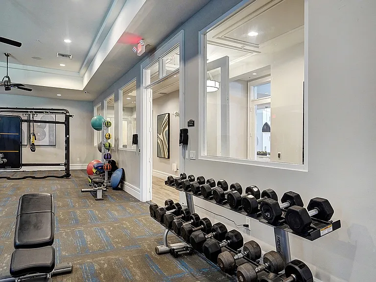 Expansive Fitness Center with Weight Training