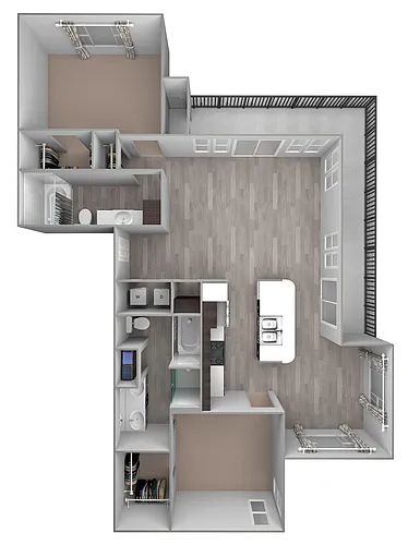 Floor plan 2 Bed/2 Bath