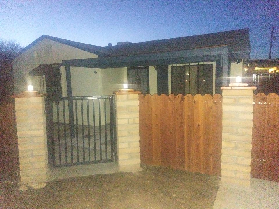 Private entrance with solar lights