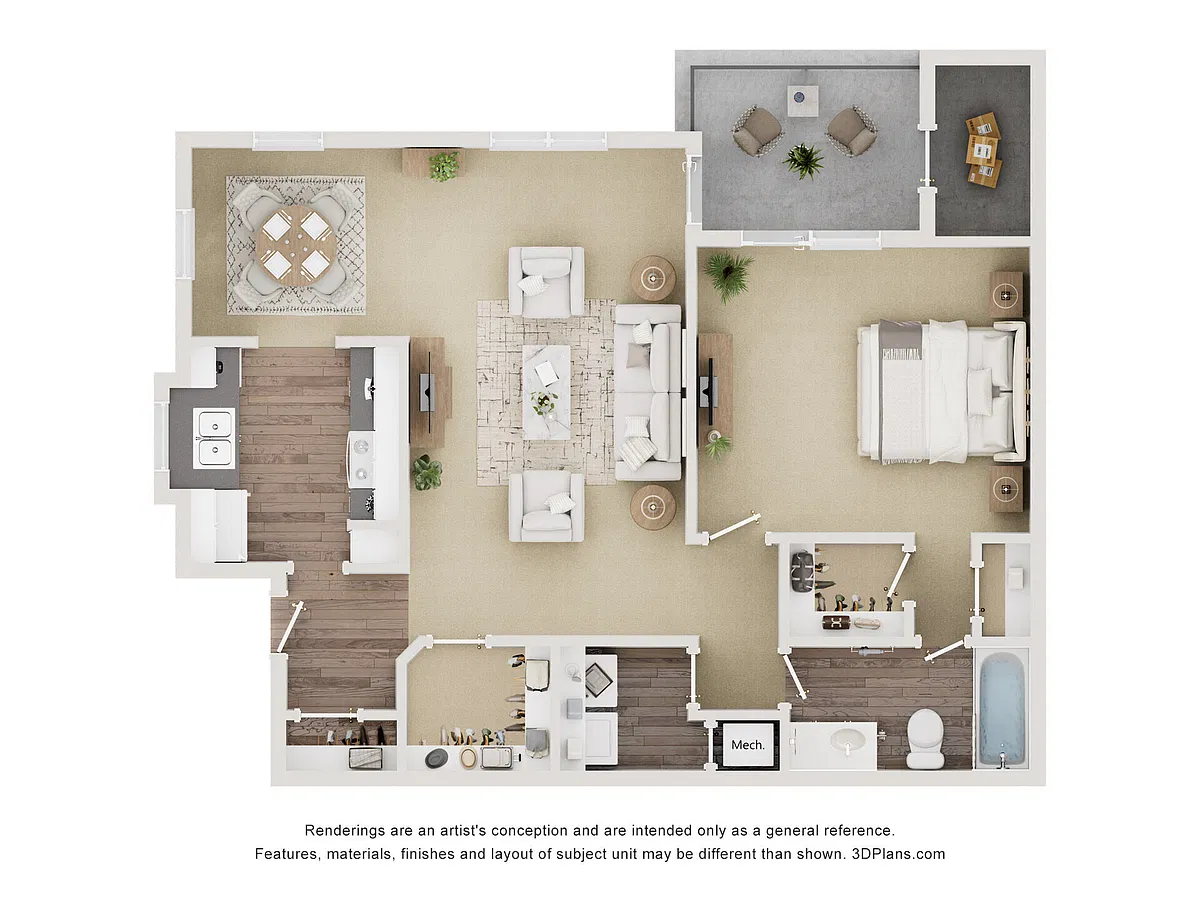 Floor plan One Bedroom
