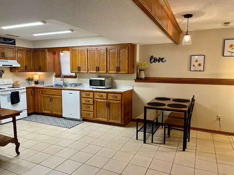 Fully stocked kitchen