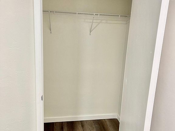 Walk-in closet in the master bedroom