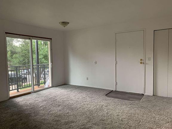 Living room with brand new carpet