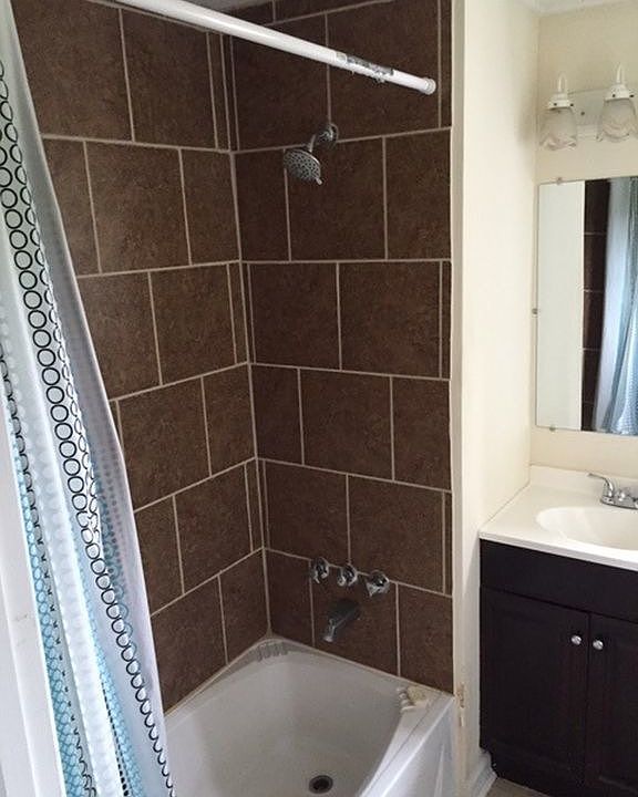 Tiled shower
