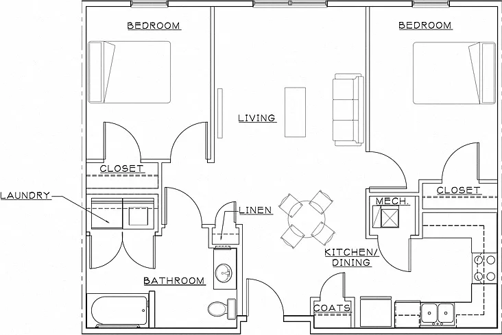 Floor plan Two Bedroom