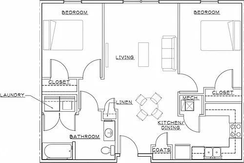 Floor plan Two Bedroom