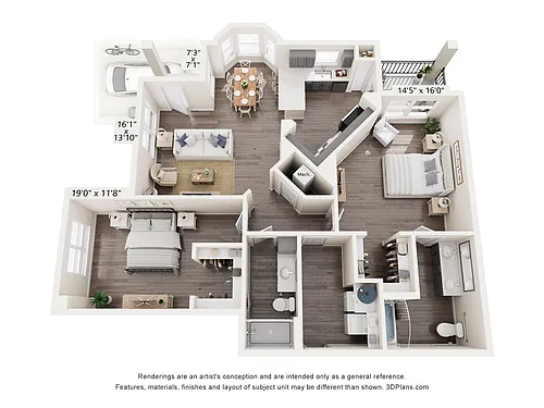 Floor plan Mauve with Heated Garage