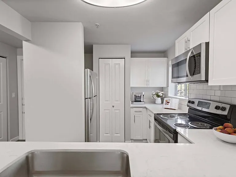 Chop, mix, and serve in this spacious kitchen, where ample counter space makes every meal a breeze