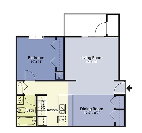 Floor plan 1X1