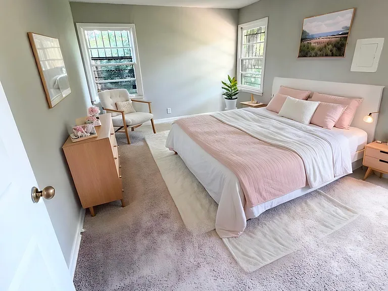 Staged bedroom