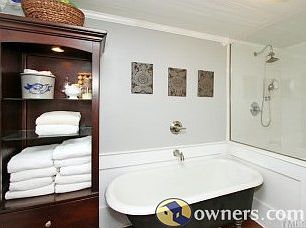 Master Bath Walk in Shower and Antique Clawfoot Tub