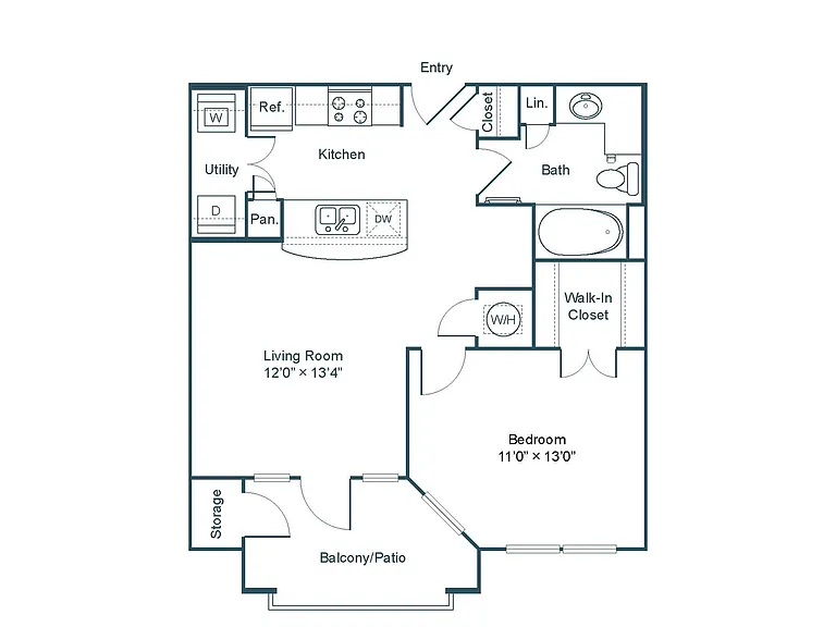 A1 Floor Plan - 1 Bedroom A1 Floor Plan - 1 Bedroom
