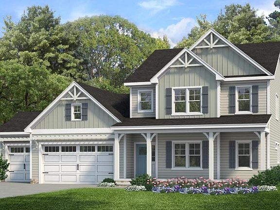 Exeter II- Front Elevation 3 Car Garage
