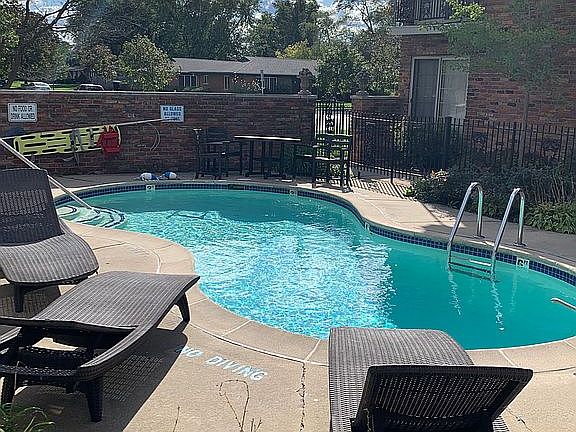 Poolside garden oasis