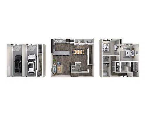 Floor plan Two Bedroom B3A