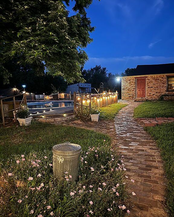 Backyard in the evening