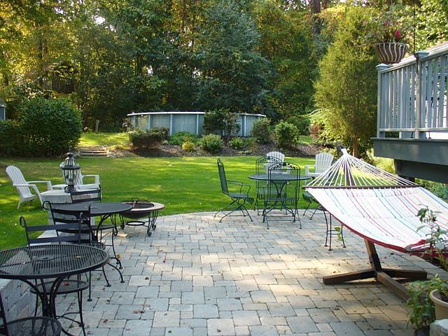 patio and pool