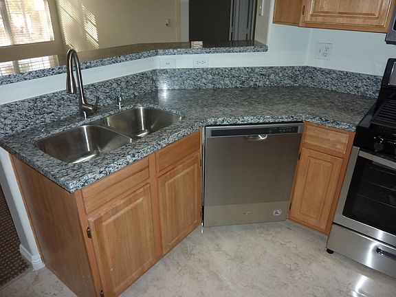 Kitchen with granite countertops