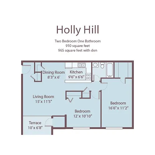 Floor plan Two Bedroom