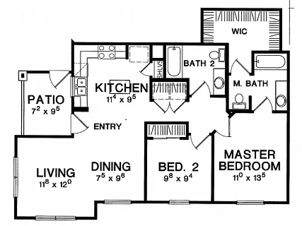 Floor plan B2- 2X2