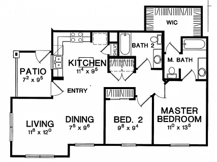 Floor plan B2- 2X2