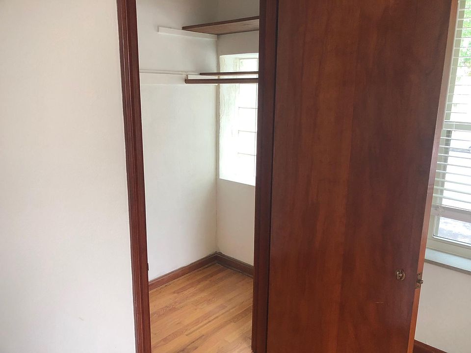 Walk in closet off living room