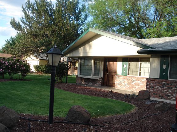 Oak door & bay window