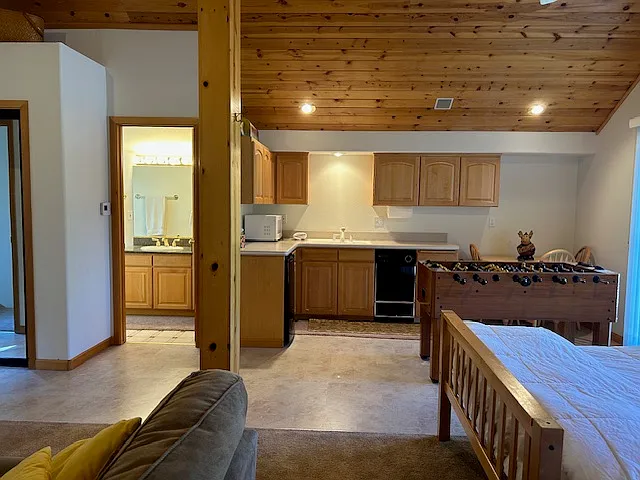 Kitchenette and full bathroom in Bonus room