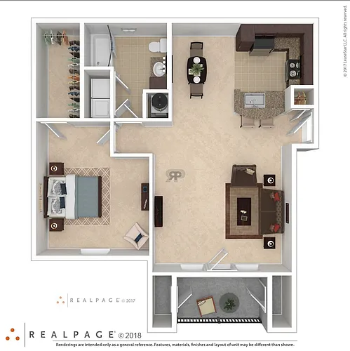 Floor plan 1 Bedroom Traditional