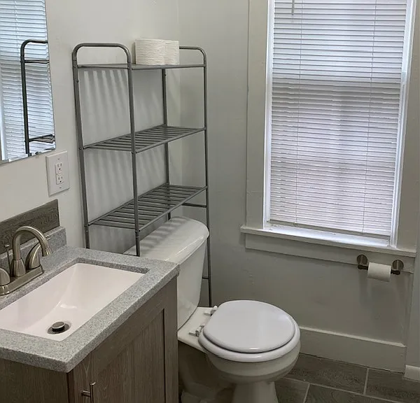 Recently remodeled half-bath on first floor