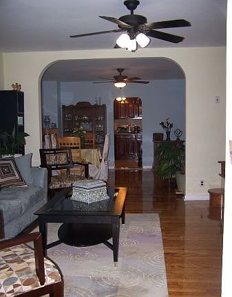 Living Room with super high glossy finish floor