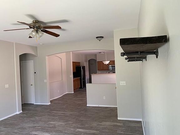 View from living area, MasterBedroom entrance to the left