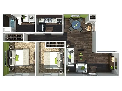 Floor plan 2 Bedroom C