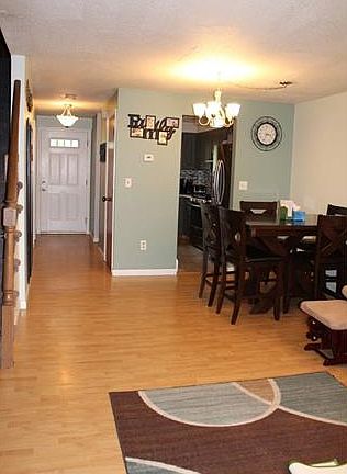 Open floor plan with dining...