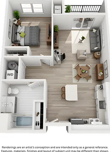 1 Bedroom A - 751sqft 1 Bedroom A - 751sqft
