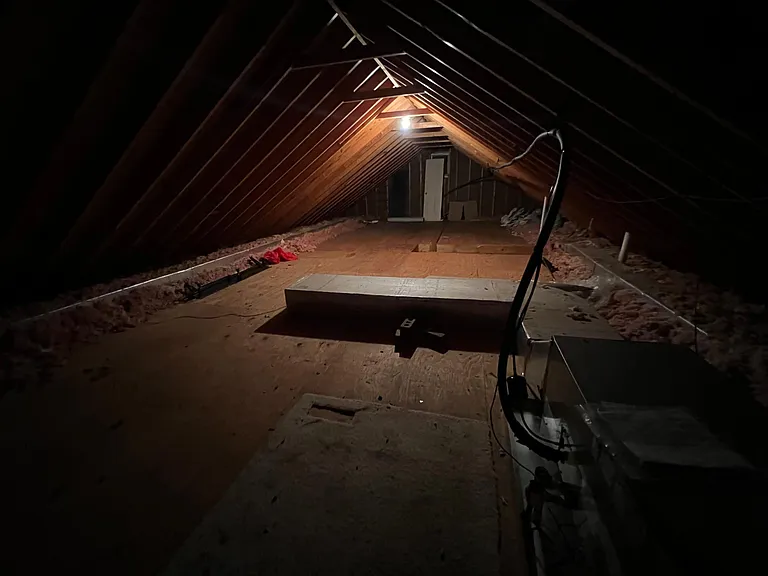 Very spacious attic with upstairs AC unit