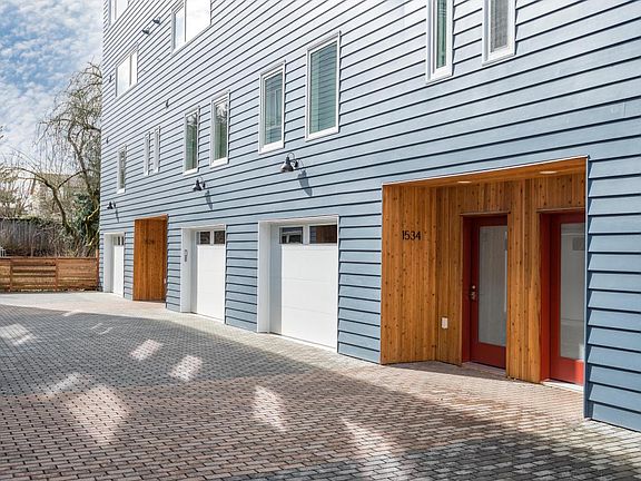 Each townhouse has it's own garage