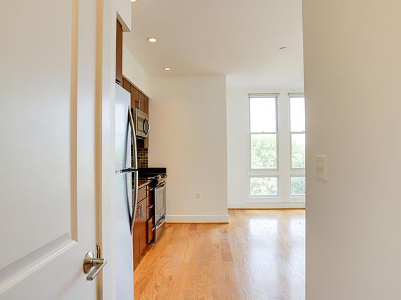 View of laundry closet into main area