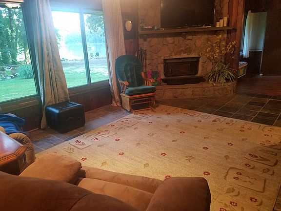 Living room/stone fireplace