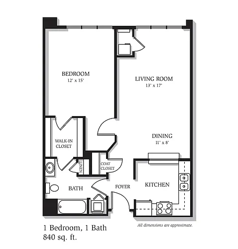 Floor plan A01 840