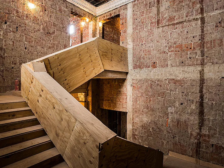 Before: Interior staircase rebuild during renovation