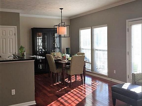 Open family room, kitchen, and dining