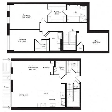 Floor plan 2AK Townhome