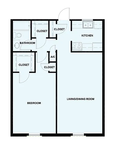 Floor plan 1X1