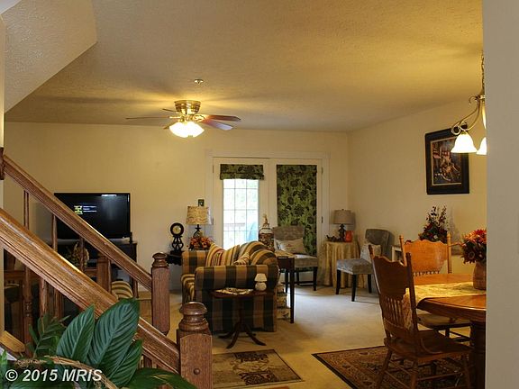 main level view into living room/dining room