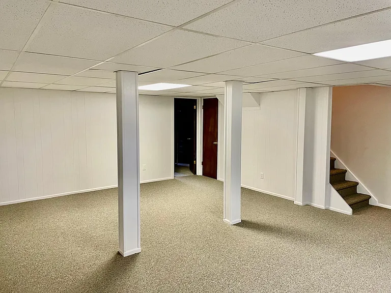 Finished basement laundry room door
